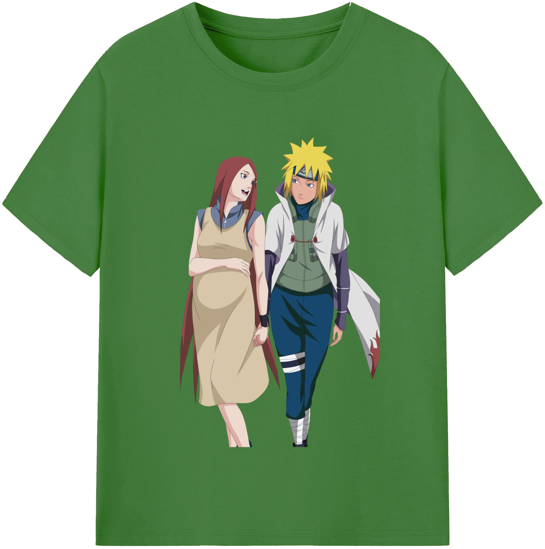 （画像用） NARUTO -ナルト- 波風 ミナト Namikaze Minato レディースカジュアルプリントTシャツ（綿100％）